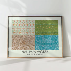 william morris artwork quartet vintage decor print