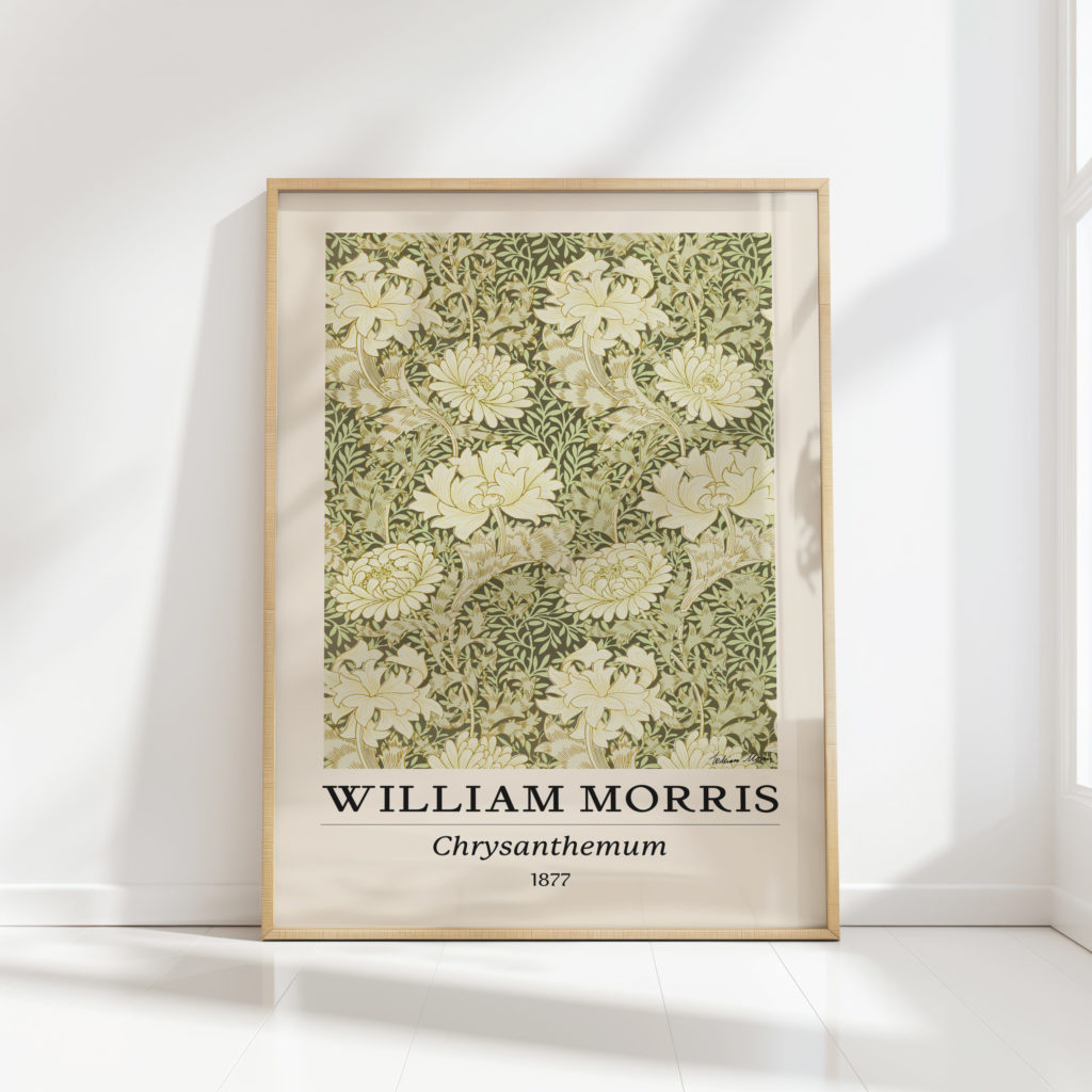 william morris chrysanthemum art print for home decor