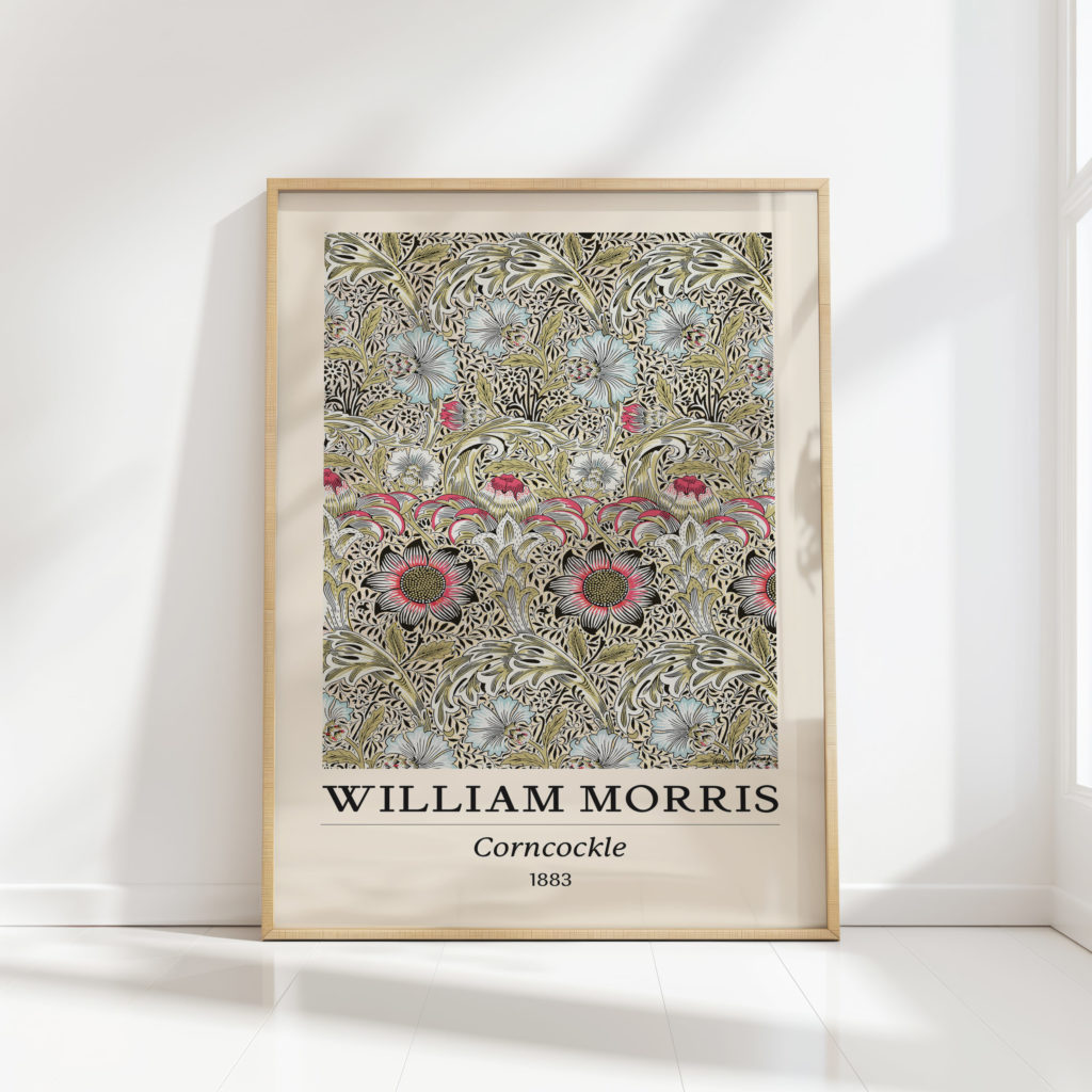 william morris corncockle artwork floral print