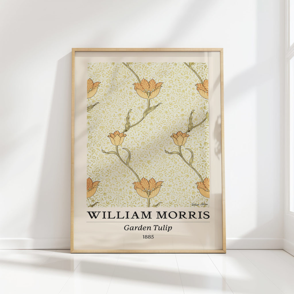 william morris garden tulip artwork classic print