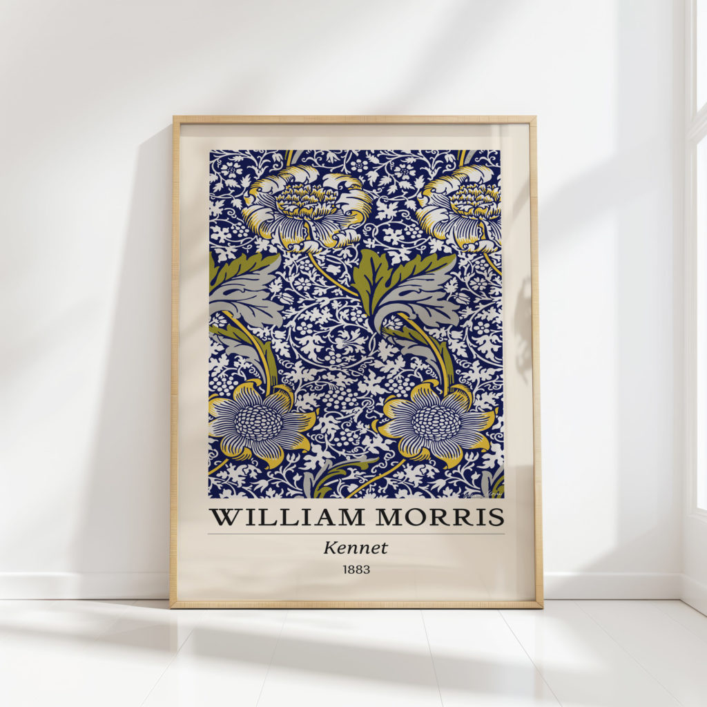 william morris kennet floral art print for home decor