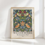 william morris strawberry thief print vintage bird fruit design artwork decorative poster