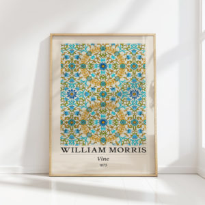 william morris vine artwork elegant floral print