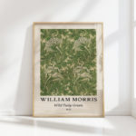 william morris wild tulip green artistic print