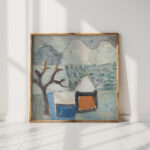 winter landscape with houses 1934 sasza blonder high quality print