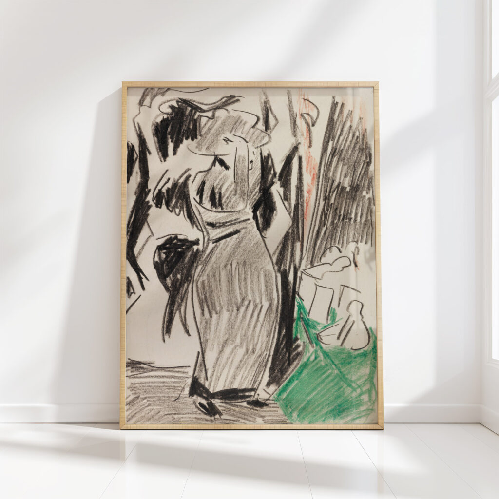 woman before the mirror 1910 ernst ludwig kirchner high quality print