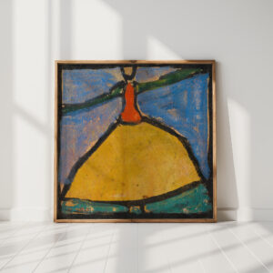 woman with outspread arms in yellow skirt 1918 egon schiele high quality print