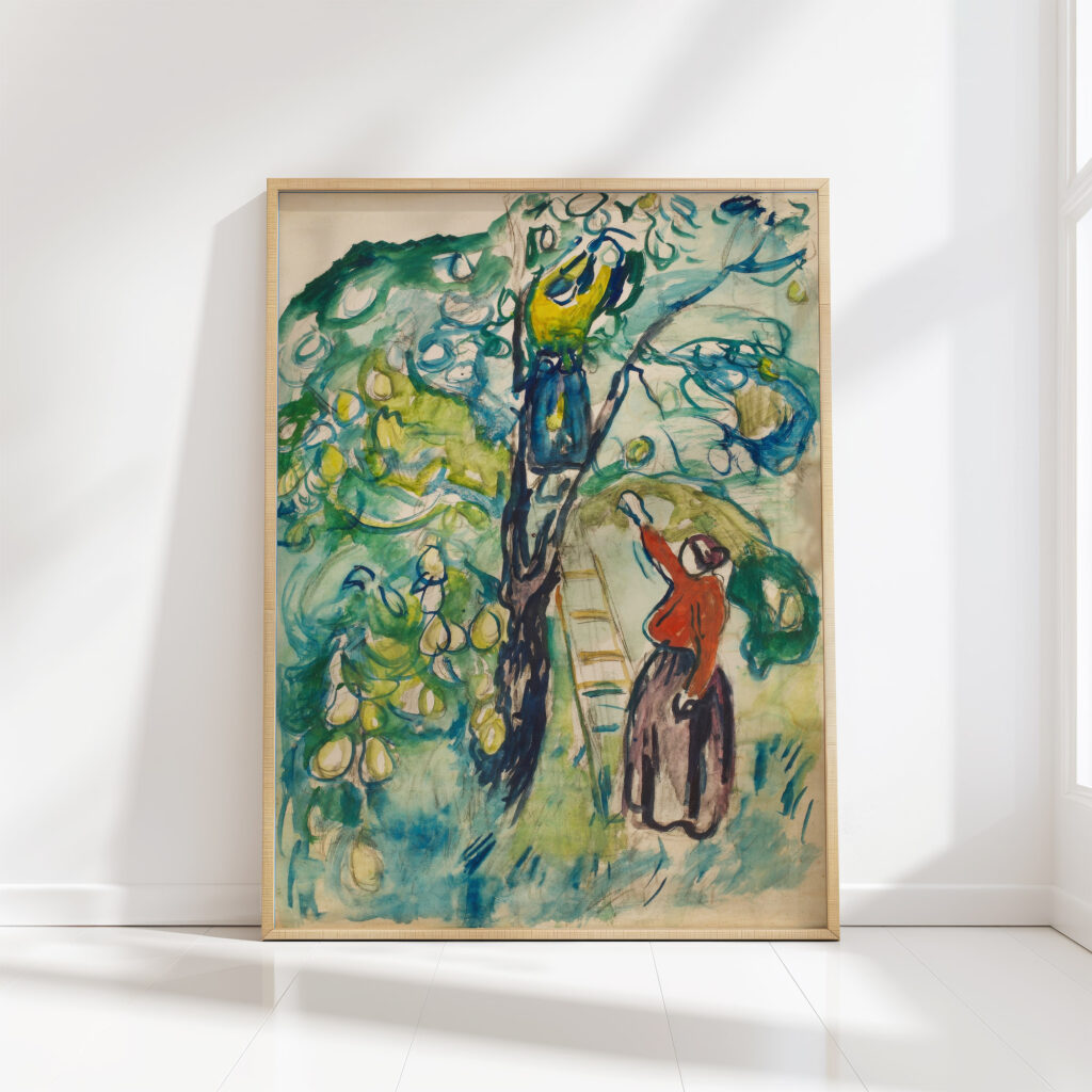 women harvesting fruit ca 1920 edvard munch high quality print