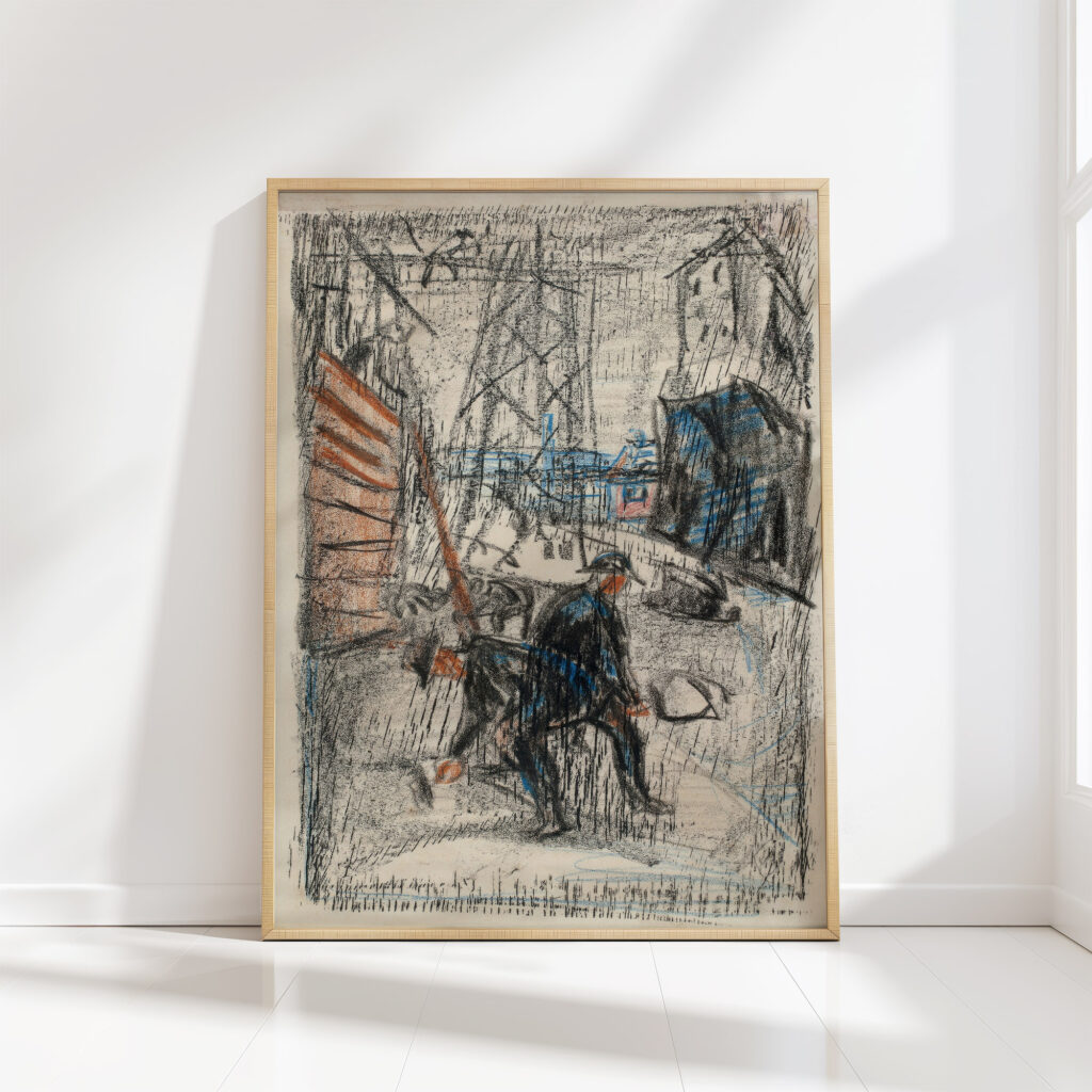 workers in the street 1930 1931 edvard munch high quality print