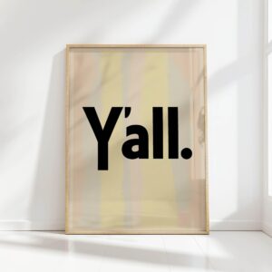 y all typography print yall western poster