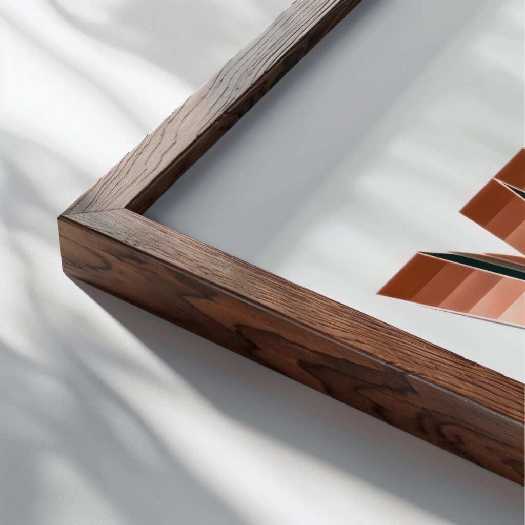 yall typo 3x4 close up dark wood mockup