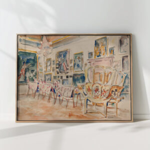 yellow room in the palace at podhorce 1940 ivan ivanec high quality print