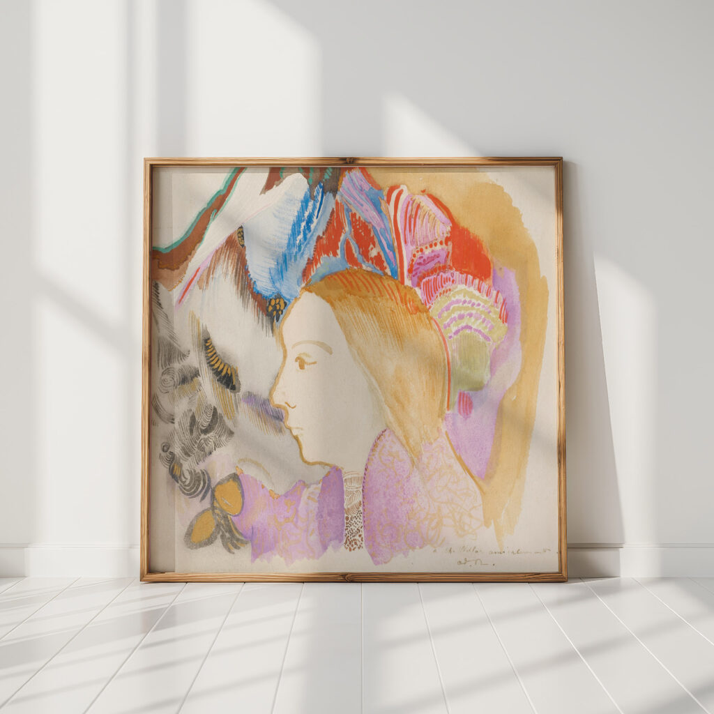 young girl and flowers odilon redon high quality print