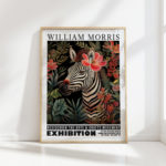 zebra william morris print floral poster