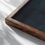 ‘Gaswerk im Mondlicht around 1935 Karl Wiener close up dark wood mockup