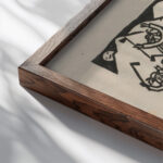 ‘Hola hola carol 1924 Tadeusz Makowski close up dark wood mockup