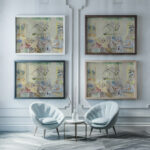 ‘Le Casot A vernet les bains noel 1942 Raoul Dufy framed posters mockup