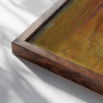 ‘Spanien 1939 ‘Grausamkeit weibl. Portrat 1939 Karl Wiener close up dark wood mockup