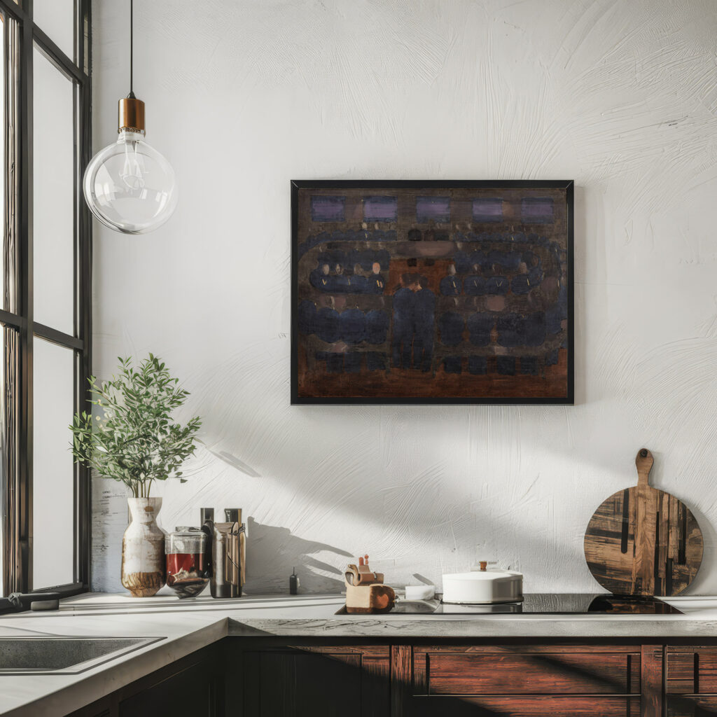 ‘Vorbereitung Morgenandacht im Waisenhaus 1922 Otto Meyer Amden 6 mockup