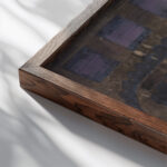 ‘Vorbereitung Morgenandacht im Waisenhaus 1922 Otto Meyer Amden close up dark wood mockup