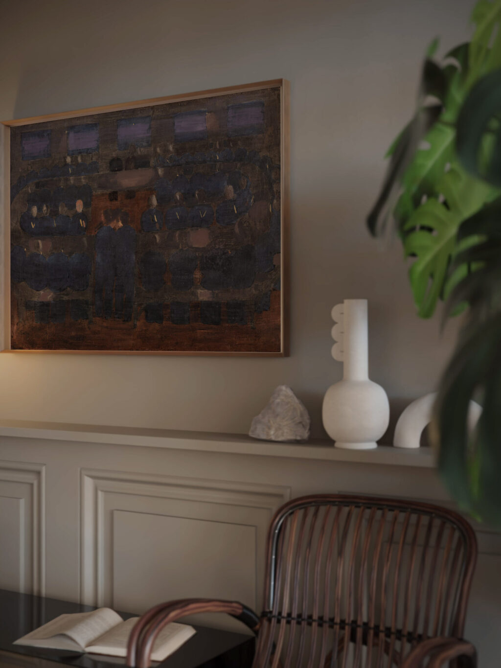 ‘Vorbereitung Morgenandacht im Waisenhaus 1922 Otto Meyer Amden video mockup