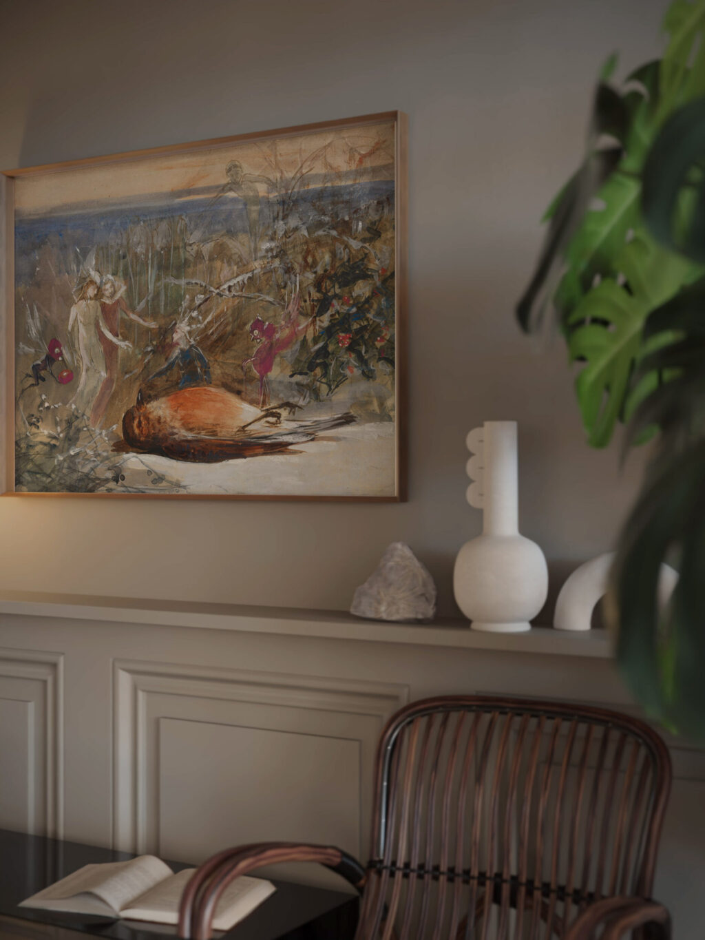 ‘Who killed cock robin – a study John Anster Fitzgerald video mockup