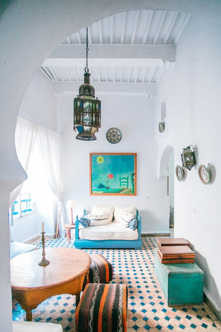 Coastal living room with ocean-inspired wall art and airy decor