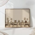 Animals Reading in Bed at Night Print