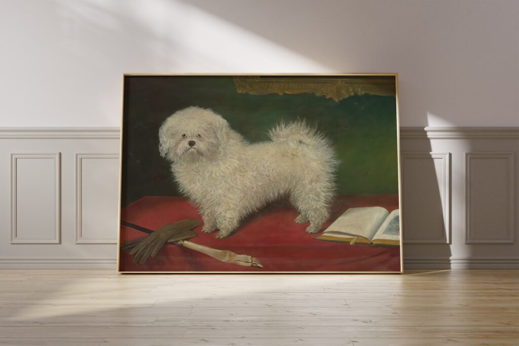 Antique Bichon Frise Print Antique Bichon Frise Print