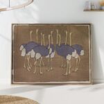 Asai Chu Ostriches Art Print