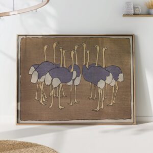 Asai Chu Ostriches Art Print