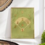 Baseball Dogs Nursery Print