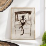 Bedroom Book Cat Print