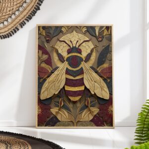 Bee Mid Century Poster