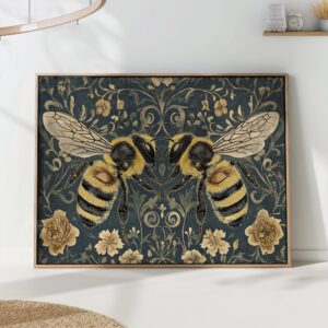 Bees Botanical Print