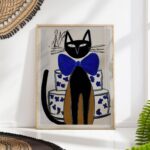Birthday Cat Party Art Print