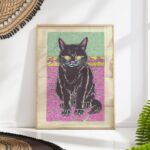 Black Cat Pop Art Print