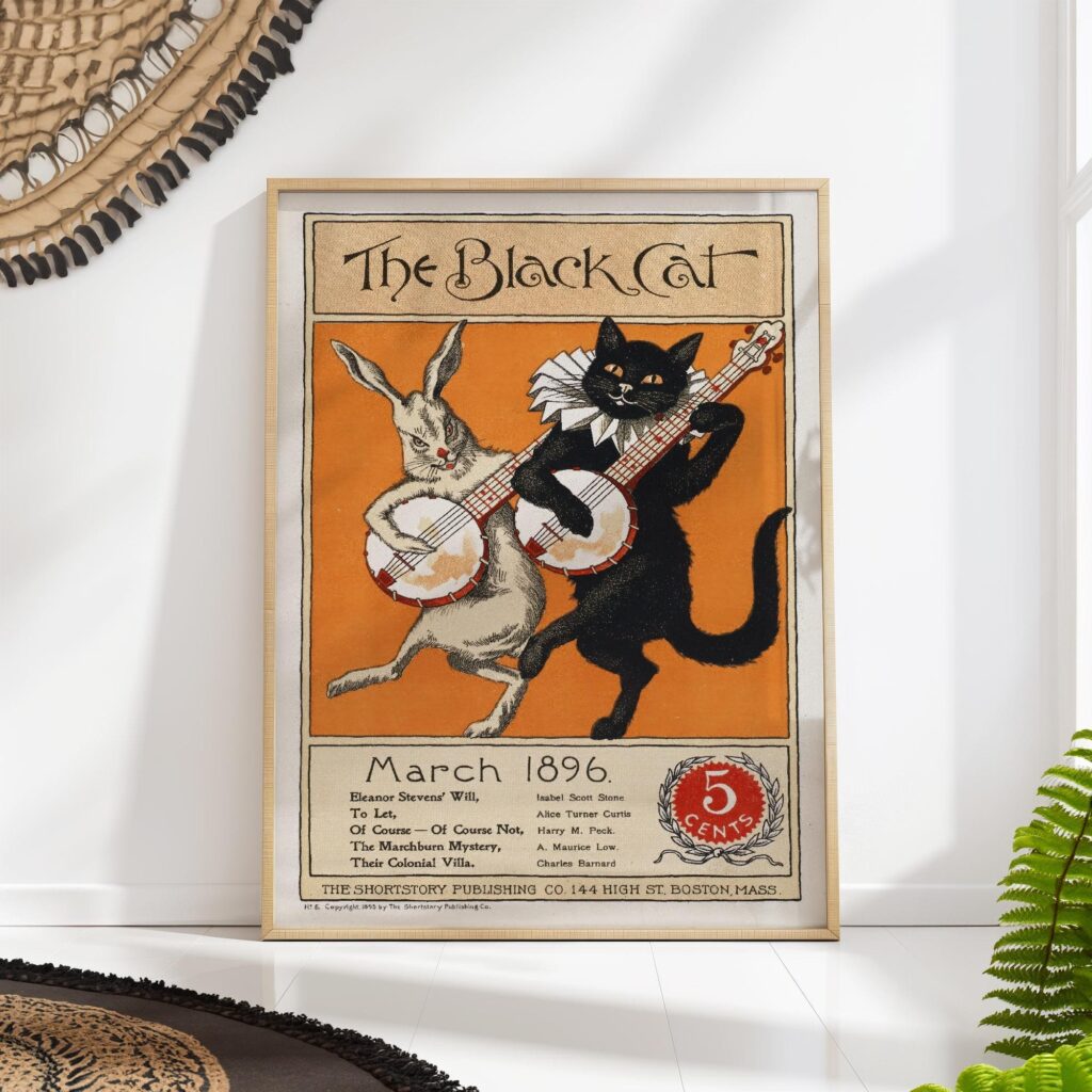 Black Cat Rabbit Music Poster Black Cat Rabbit Music Poster