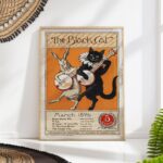 Black Cat Rabbit Music Poster