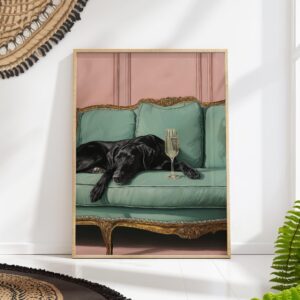 Black Dog Art Print