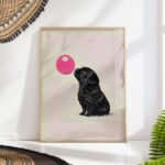 Black Pug Wall Art