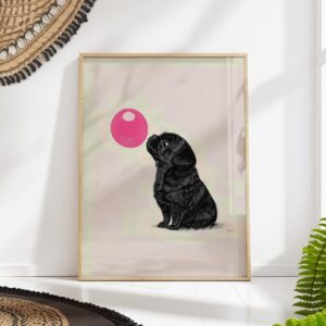 Black Pug Wall Art