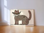 Boho Western Cat Print