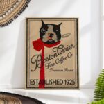 Boston Terrier Coffee Poster
