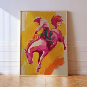 Bucking Bronco Art Print