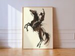 Bucking Bronco Western Horse Poster
