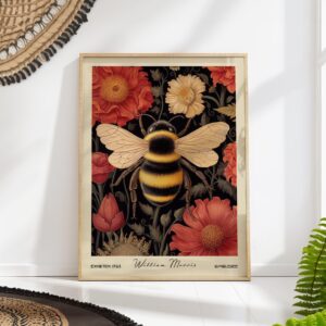 Bumblebee Floral Art Print