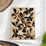 Butterfly Abstract Black Wall Art
