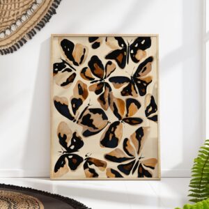 Butterfly Abstract Black Wall Art