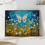 Butterfly and Flowers Print